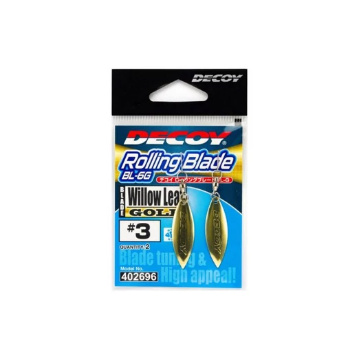 Decoy BL-5G Willow Leaf Gold 3,5 Spinner Blade Forgóval 2 db/csg