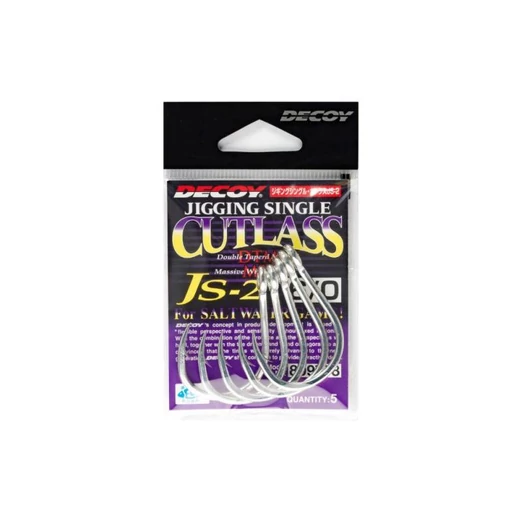 Decoy JS-2 Jigging Single Cutlass N #5/0 egyágú horog 5 db/csg