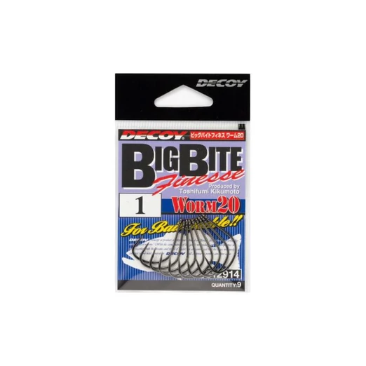 Decoy Worm 20 Big Bait Finesse 2 egyágú horog 9 db/csg