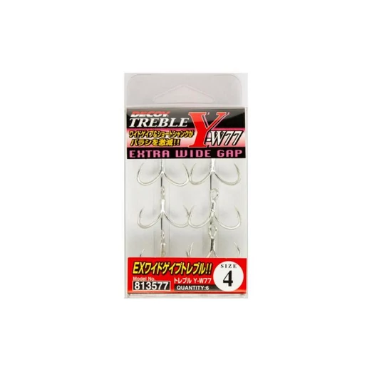 Decoy Y-W77 Extra Wide Gap #1/0 hármas horog 4 db/csg
