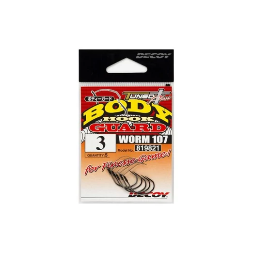 Decoy Worm 107 Body Guard 1/0 bokorugró horog 5 db/csg
