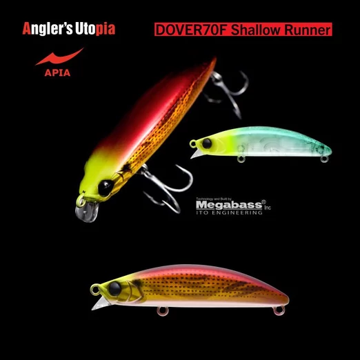 APIA DOVER 70F SHALLOW RUNNER 70mm 8,5gr 01 Red Gold Konoshiro wobbler