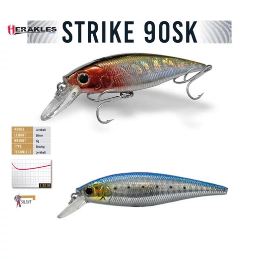 Herakles Strike 90SK 9cm 11gr Sarda Chrome wobbler