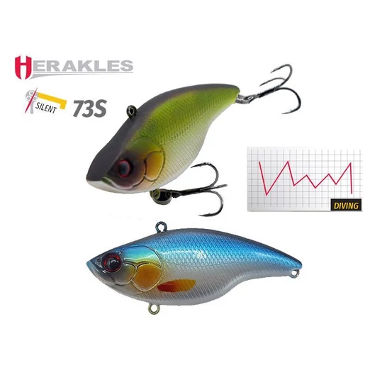 Herakles Blaze Rattle 73 Silent S 7,3cm 17gr Crome Blue wobbler