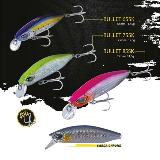Herakles Bullet 65SK 6,5cm 12,5gr Sarda Chrome wobbler