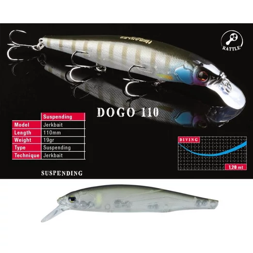 Herakles Dogo 110SP 11cm 19gr Ghost Ayu wobbler
