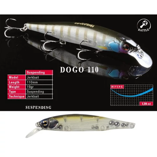Herakles Dogo 110SP 11cm 19gr Alburno Tiger wobbler