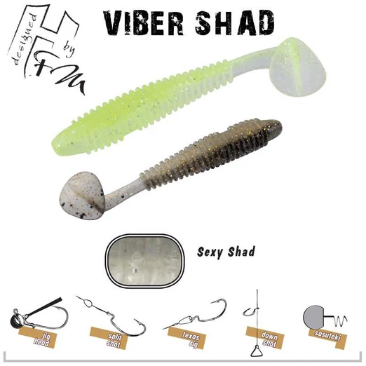 Herakles Viber Shad 3,8" 9,7cm Sexy Shad gumihal 7 db/csg