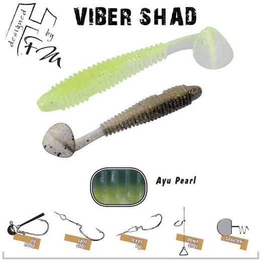 Herakles Viber Shad 3,8" 9,7cm Ayu Pearl gumihal 7 db/csg