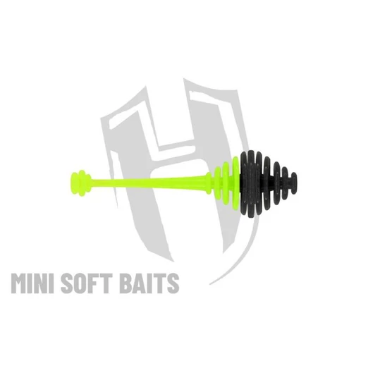 Herakles Ringo Tail 50mm CRAB Black Chartreuse lágy műcsali 14 db/csg