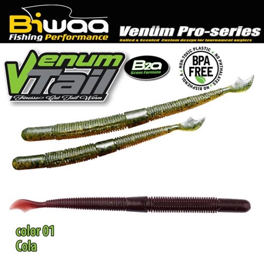Biwaa Venum Tail 4" 10cm 01 Cola gumihal 10db/csg