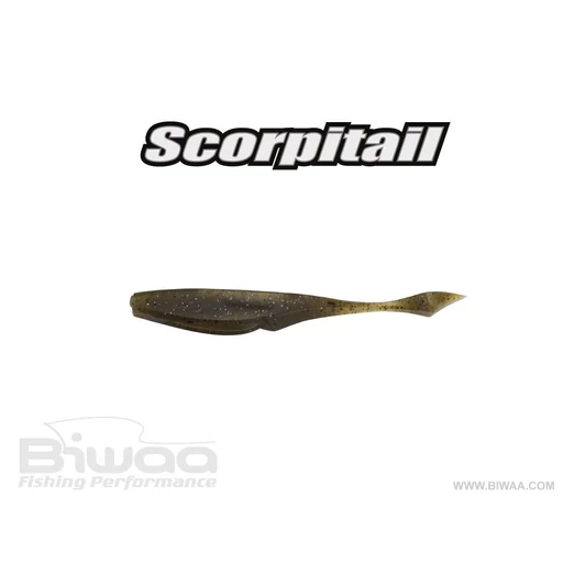 Biwaa Scorpitail 4" 10cm 002 Green Pumpkin gumihal 8db/csg