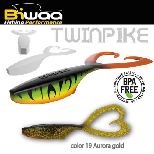 Biwaa Twinpike 6" 15cm 24g 19 Aurora Gold swimbait 3db/csg