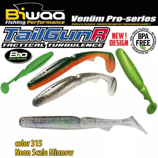 Biwaa TailgunR 2,5" 6,5cm 315 Neon Scale Minnow gumihal 10db/csg