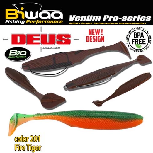 Biwaa Deus 5" 13cm 201 Fire Tiger gumihal 5db/csg