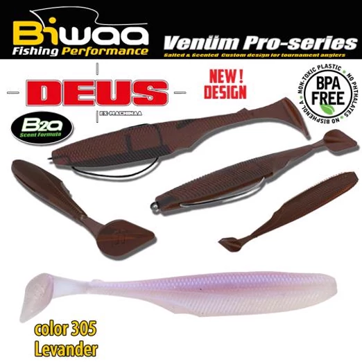Biwaa Deus 5" 13cm 305 Levander gumihal 5db/csg