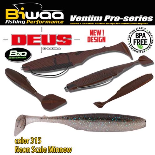 Biwaa Deus 2" 5,1cm 315 Neon Scale Minnow gumihal 14db/csg