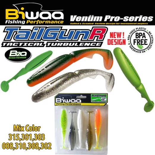 Biwaa TailgunR 3,5" 9cm Mix Color gumihal 7db/csg