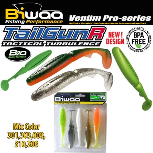 Biwaa TailgunR 4,5" 11,5cm Mix Color gumihal 5db/csg