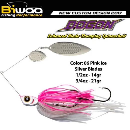 Biwaa Spinnerbait Dogon 1/2oz 14g 06 Pink Ice-Silver Blades spinnerbait