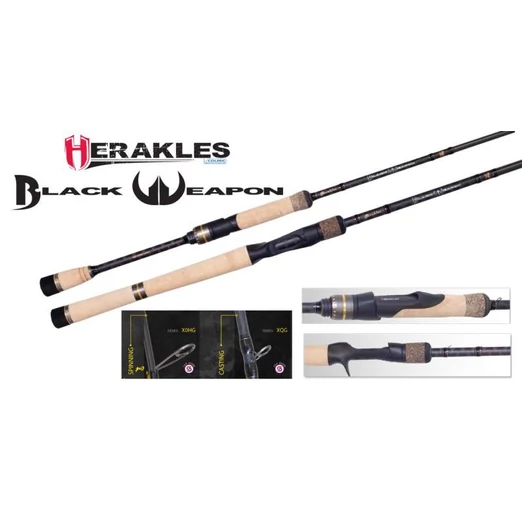 Herakles Black Weapon Revenge 660ML 6'6" 198cm 1-9gr Medium Light pergető horgászbot