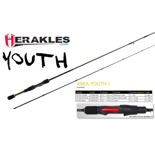 Herakles Youth Trout Area J HYJS2-602L 6'2" 187cm 1,5-4gr Light pergető horgászbot