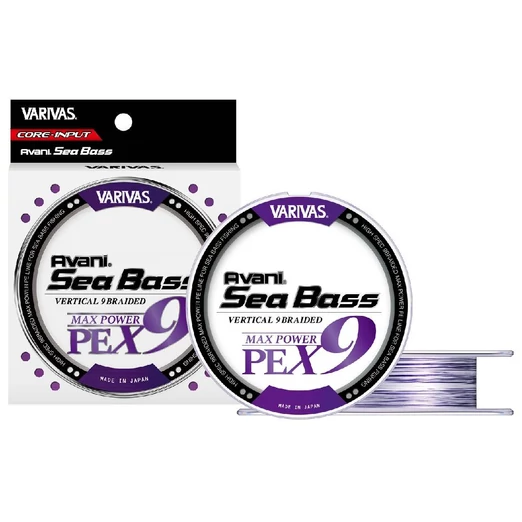 Varivas Avani Sea Bass Max Power PE X9 150m #1.2 25lbs white purple, fonott zsinór pergetéshez