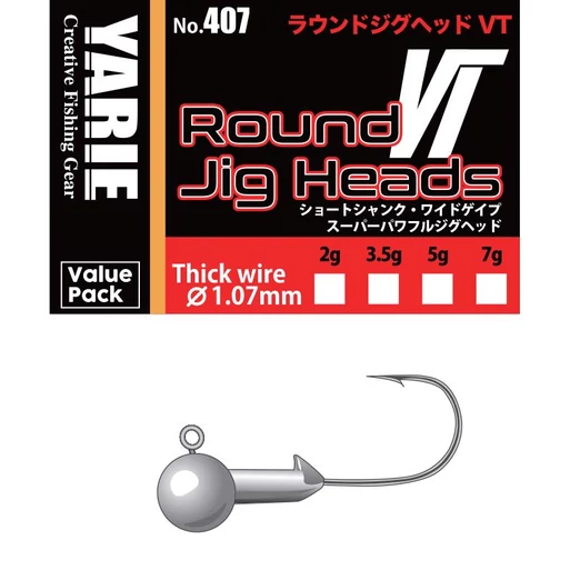 Yarie 407 Round VT Thick Wire 3/0 7,0gr jig fej