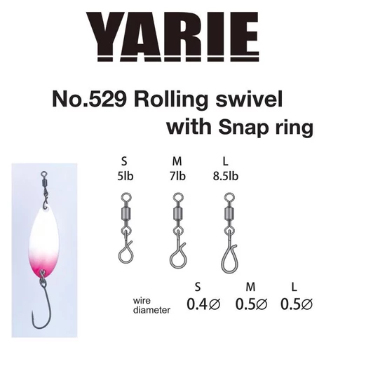 Yarie 529 Fast Snapring M 7lb forgókapocs