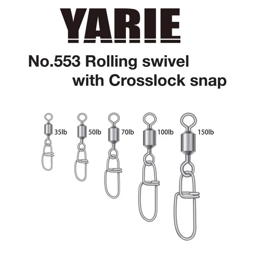 Yarie 553 Crosslock Snap 50LB forgókapocs