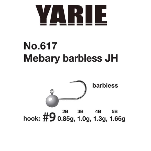 Yarie 617 Mebary Barbless #9 1,0gr jig fej