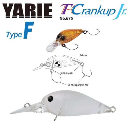 Yarie T-Crankup JR 675 Type F 28mm 1.8gr C1 Clear wobbler