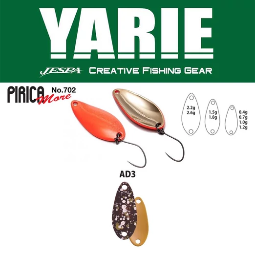 Yarie 702 Pirica More 1,0gr AD3 Sako Pellet kanál villantó