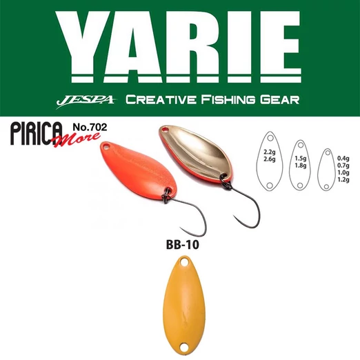 Yarie 702 Pirica More 1,0gr BB10 Mustard kanál villantó