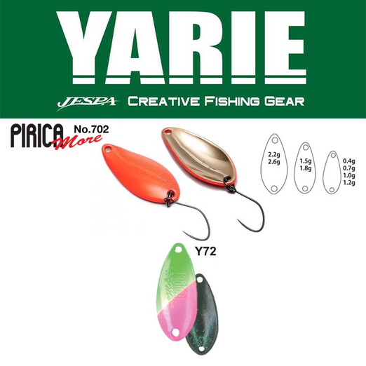 Yarie 702 Pirica More 1,8gr Y72 Green/Pink kanál villantó