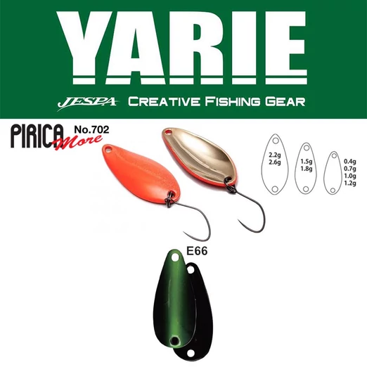 Yarie 702 Pirica More 2,2gr E66 Fits Green kanál villantó