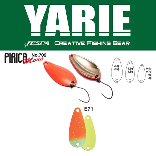 Yarie 702 Pirica More 2,2gr E71 AG Carrot kanál villantó