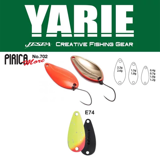 Yarie 702 Pirica More 2,2gr E74 Lemon Squash kanál villantó