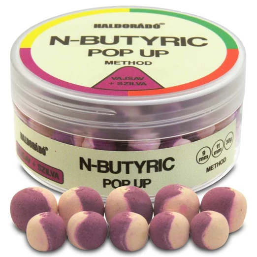 Haldorádó N-Butyric Pop Up Method 9, 11 mm - Vajsav + Szilva 30g