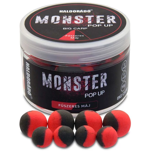 Haldorádó MONSTER Pop Up Big Carp 13, 17 mm  - Fűszeres Máj 50g
