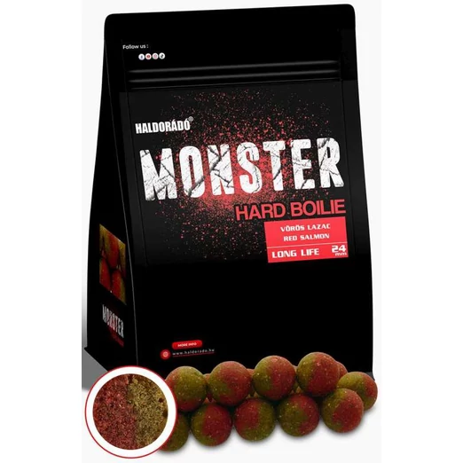 Haldorádó MONSTER Hard Boilie 24+ - Vörös Lazac 700g