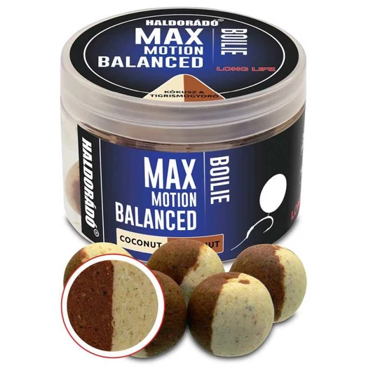 Haldorádó MAX MOTION Boilie Balanced 20 mm - Kókusz & Tigrismogyoró 70g