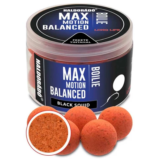 Haldorádó MAX MOTION Boilie Balanced 20 mm - Fekete Tintahal 70g