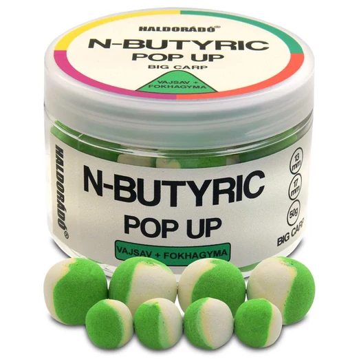 Haldorádó N-Butyric Pop Up Big Carp 13, 17 mm - Vajsav + Fokhagyma 50g