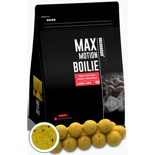 Haldorádó MAX MOTION Boilie Long Life 20 mm - Édes Ananász 800g