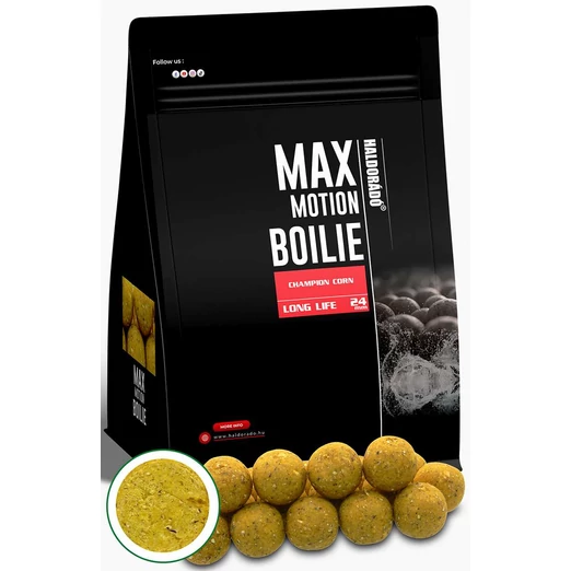 Haldorádó MAX MOTION Boilie Long Life 24 mm - Champion Corn 800g