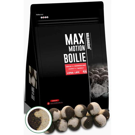 Haldorádó MAX MOTION Boilie Long Life 24 mm - Kókusz & Tigrismogyoró 800g