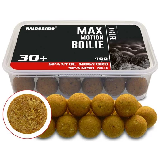 Haldorádó MAX MOTION Boilie Long Life 30+ mm - Spanyol Mogyoró 400g