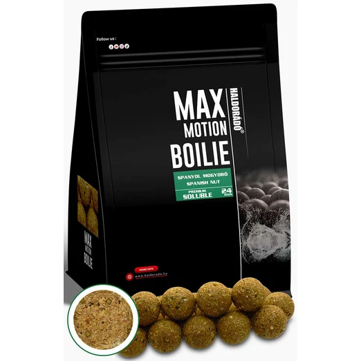 Haldorádó MAX MOTION Boilie Premium Soluble 24 mm - Spanyol Mogyoró 800g