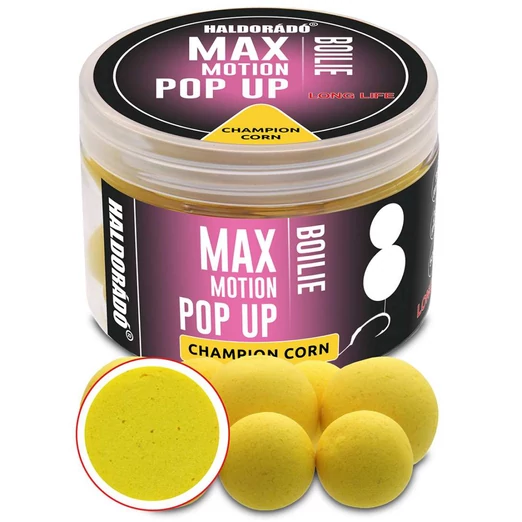 Haldorádó MAX MOTION Boilie Pop Up 16, 20 mm - Champion Corn 50g